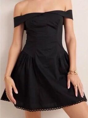 Francesca's Black Off-Shoulder Mini Dress
